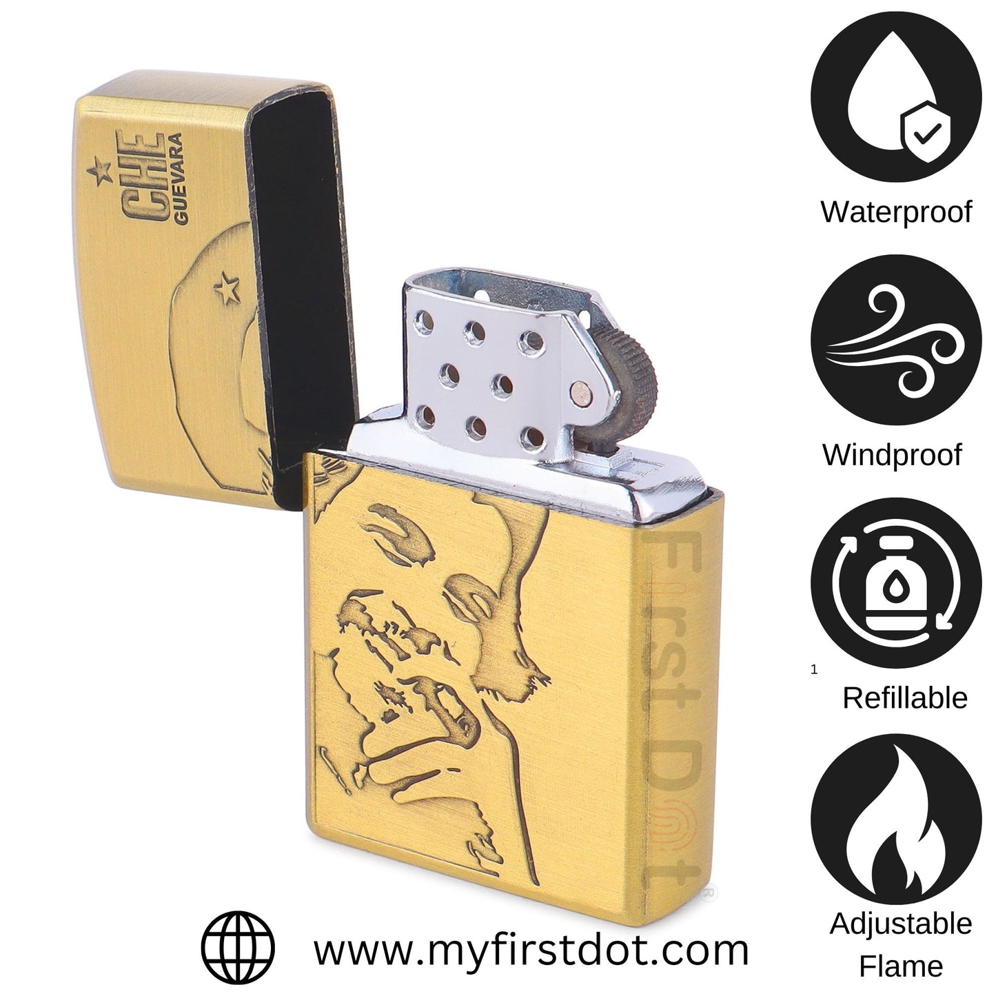 Che Guevara Premium Refillable Cigarette Lighter – Perfect for Gifting | First Dot