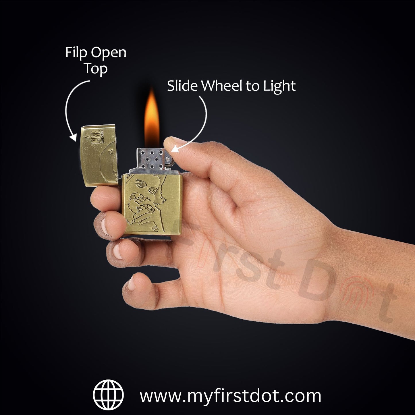 Che Guevara Premium Refillable Cigarette Lighter – Perfect for Gifting | First Dot