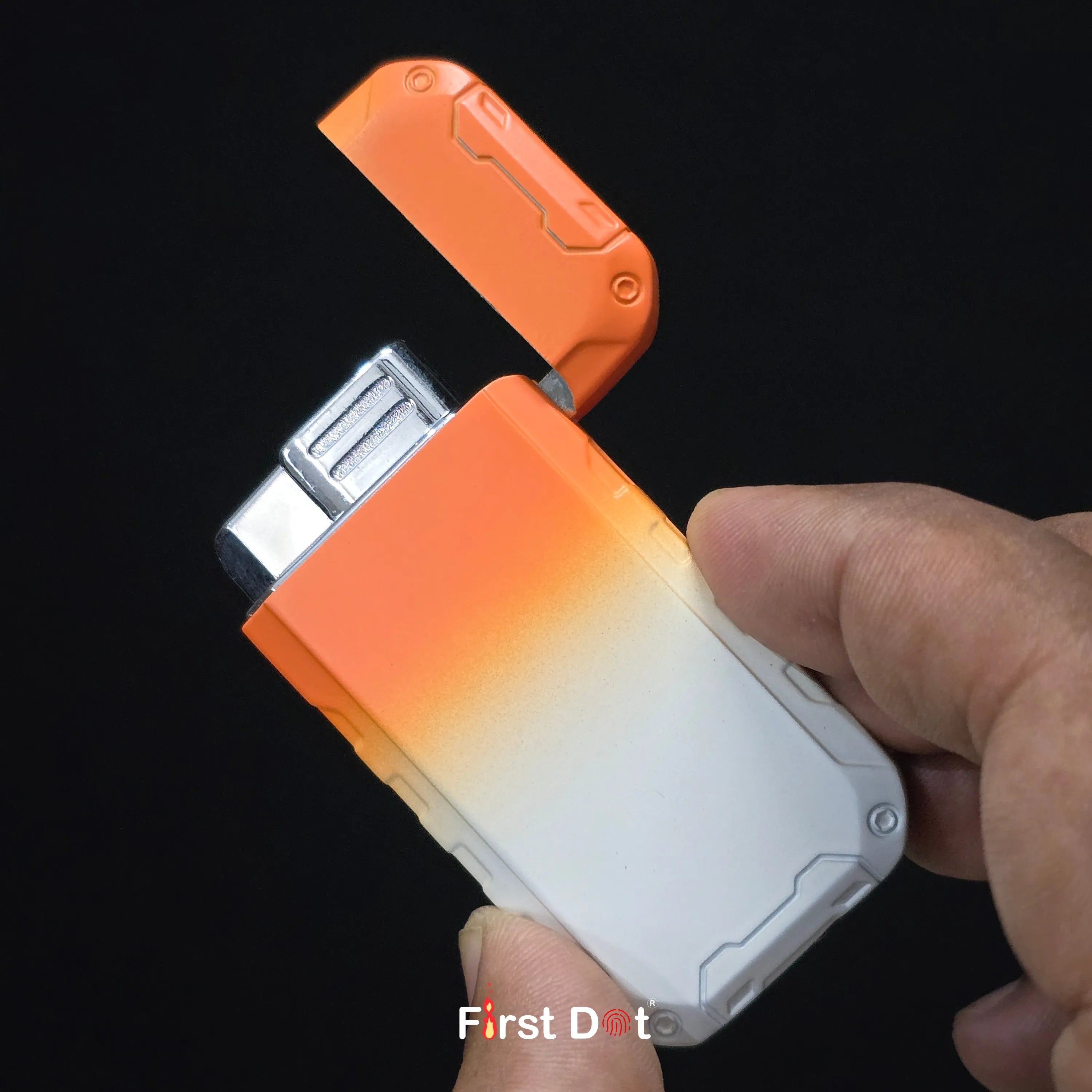 First Dot ChronoFlame Dual Flame Lighter with Analog Watch