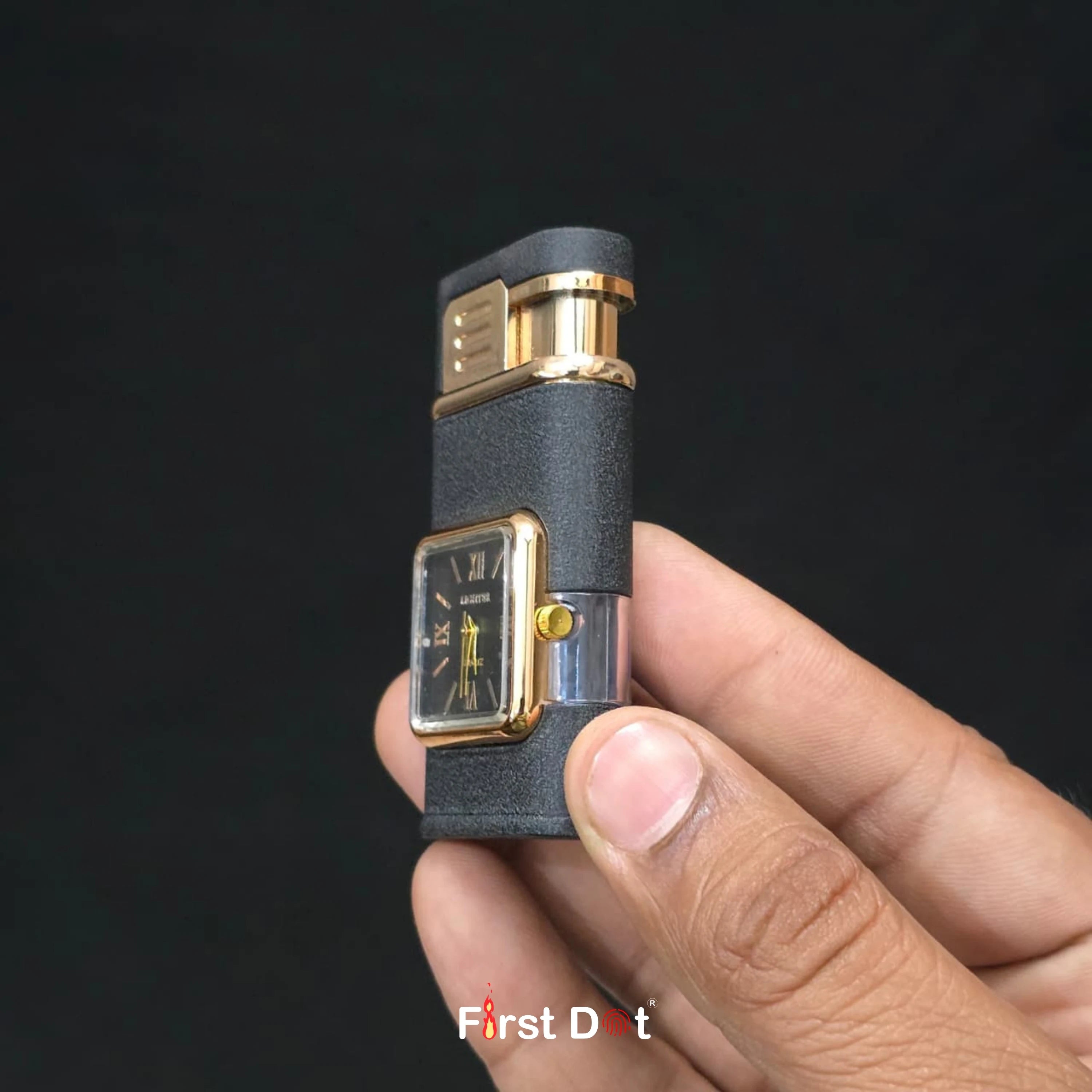 Premium ChronoLite Dual Flame Watch Cigarette Lighter