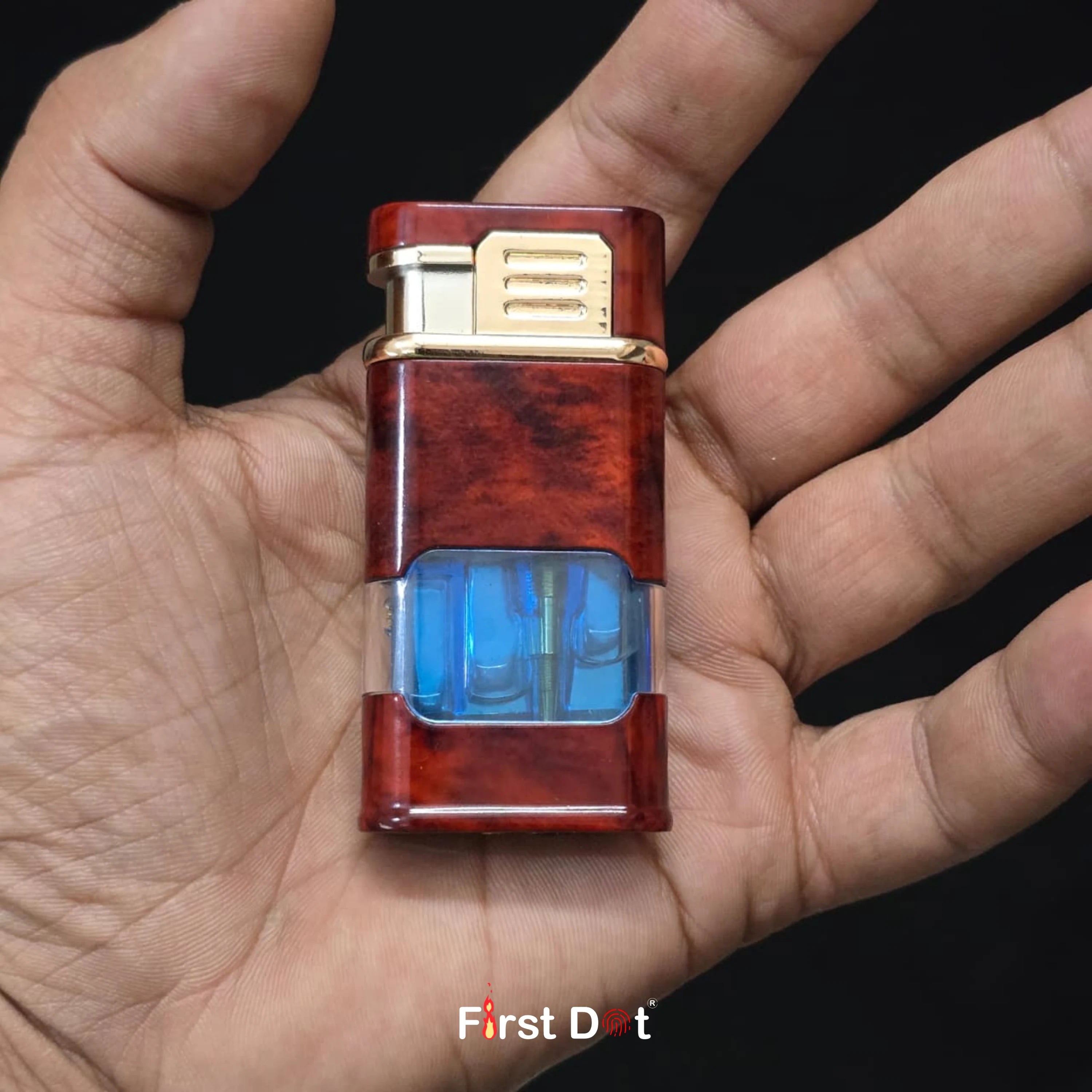Premium ChronoLite Dual Flame Watch Cigarette Lighter