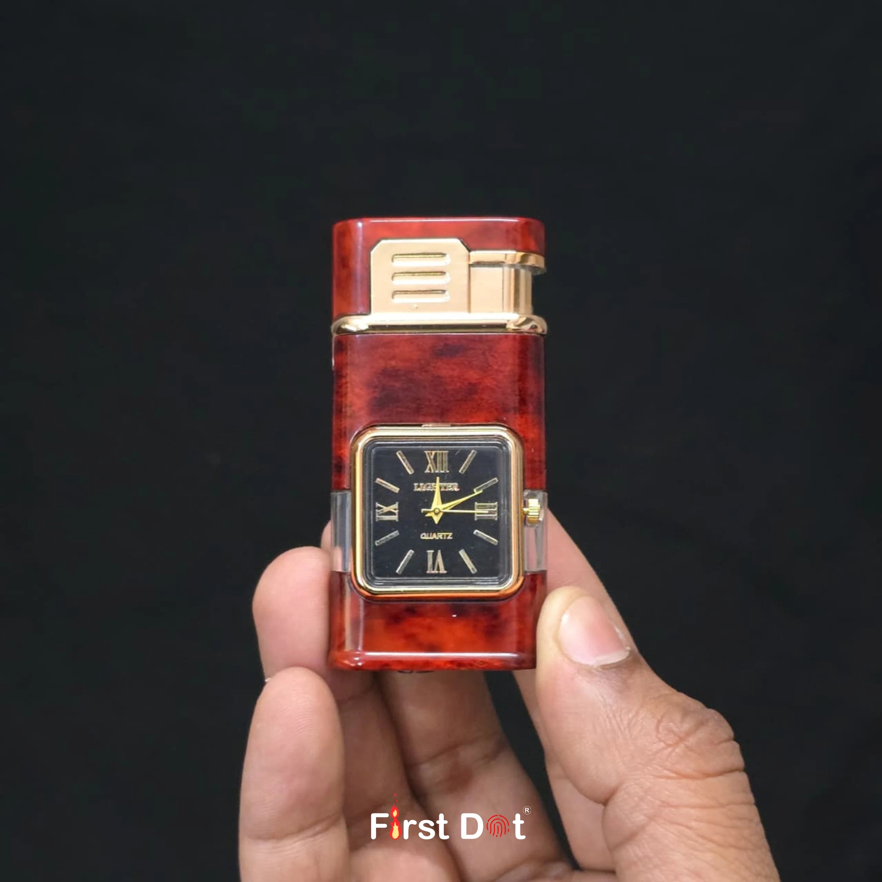 Premium ChronoLite Dual Flame Watch Cigarette Lighter