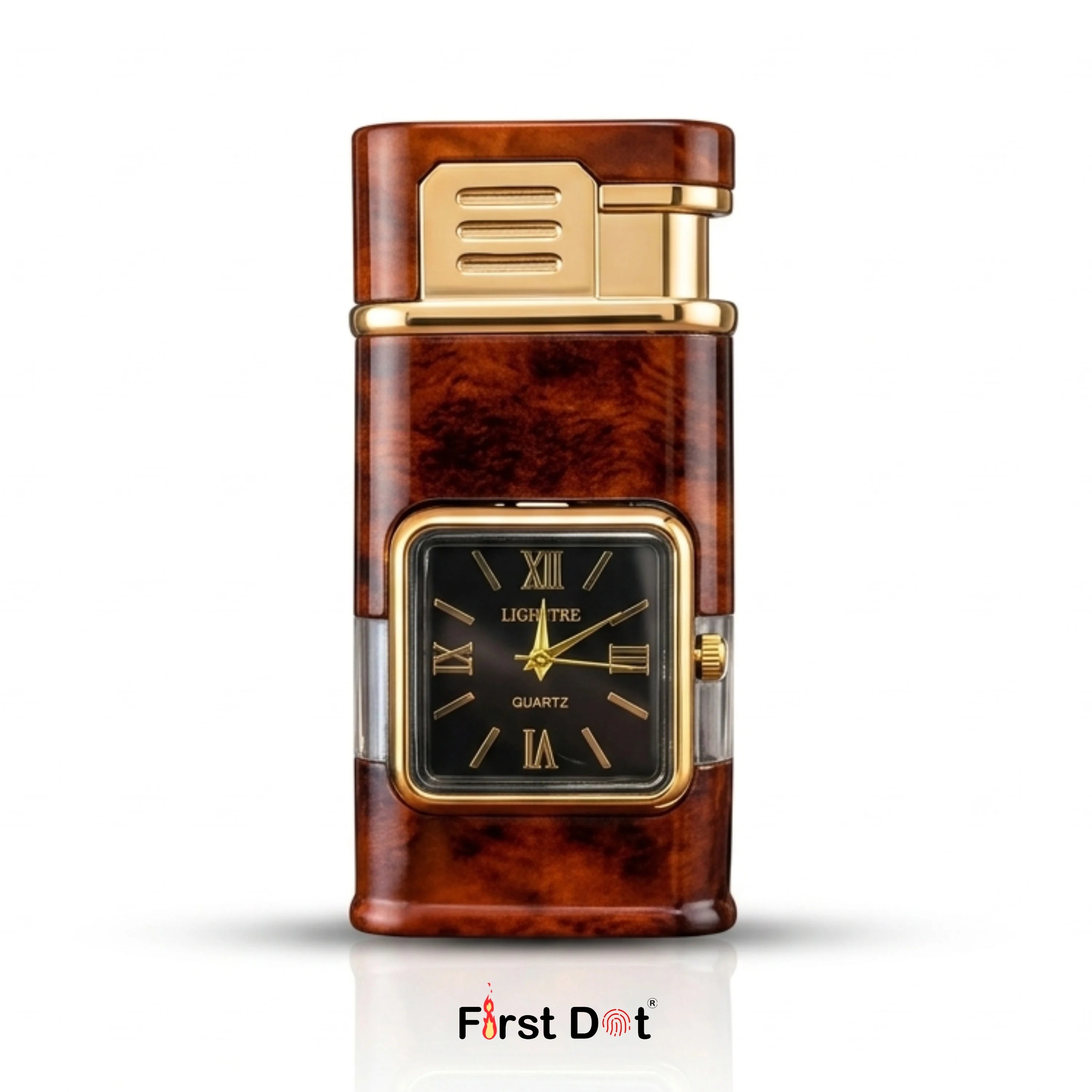 Premium ChronoLite Dual Flame Watch Cigarette Lighter