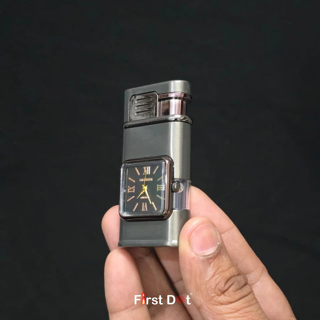 Premium ChronoLite Dual Flame Watch Cigarette Lighter