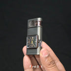 Premium ChronoLite Dual Flame Watch Cigarette Lighter