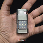 Premium ChronoLite Dual Flame Watch Cigarette Lighter