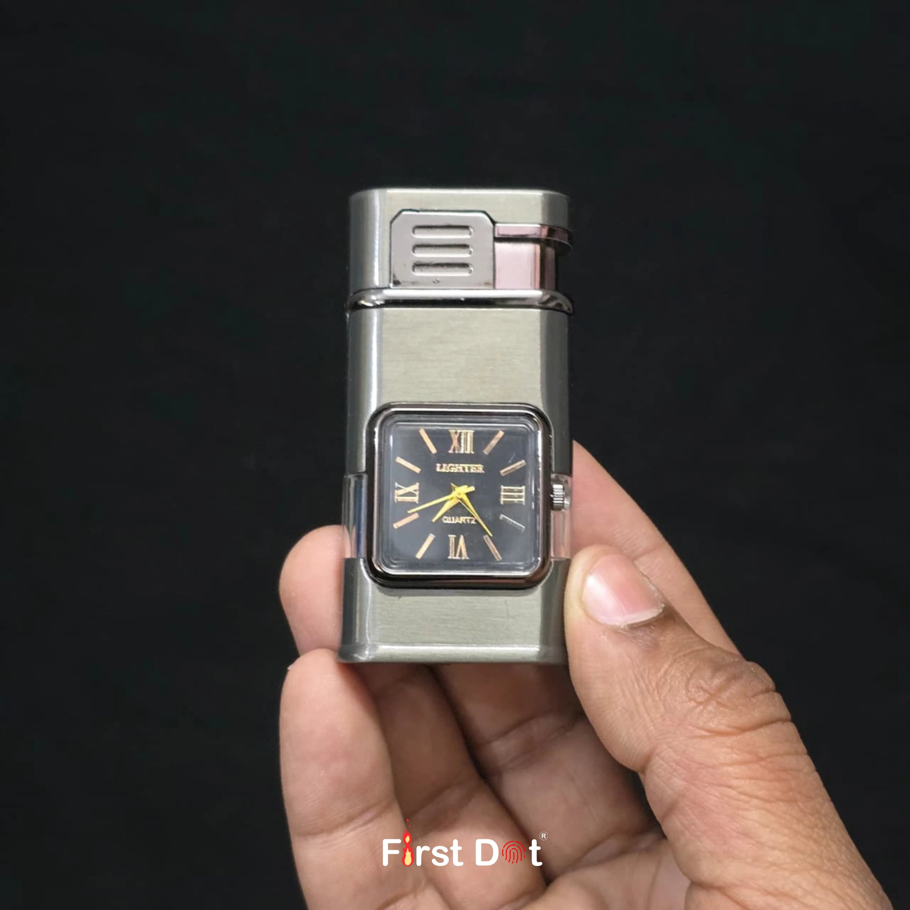 Premium ChronoLite Dual Flame Watch Cigarette Lighter
