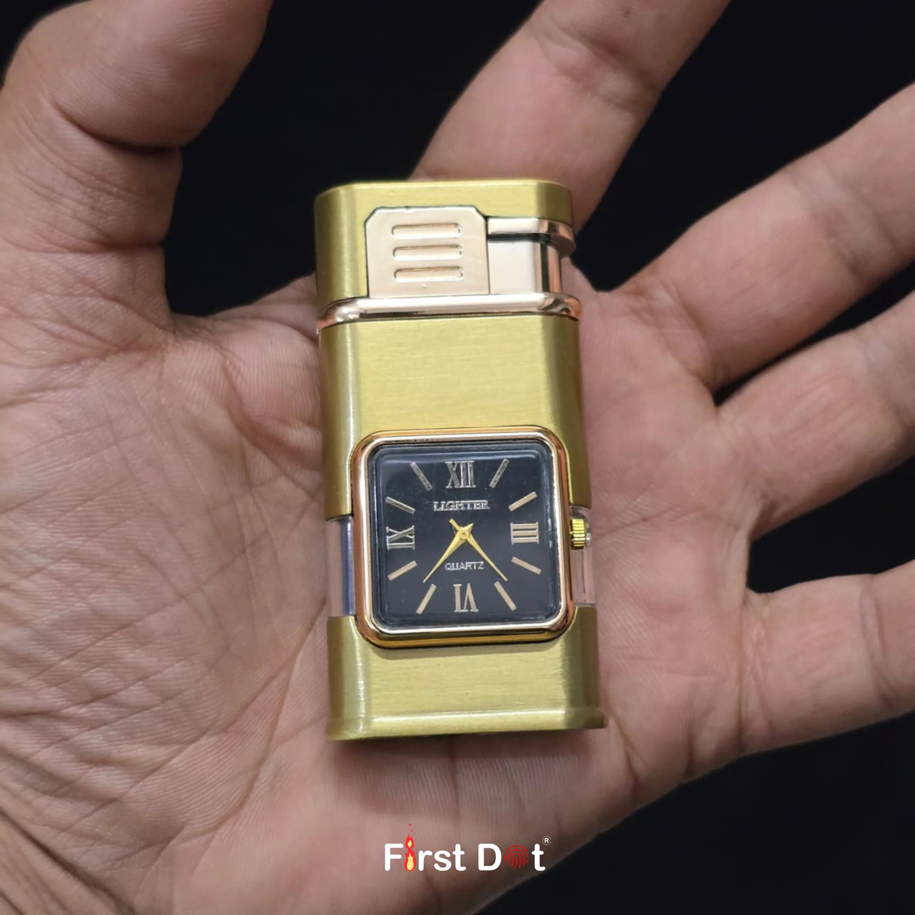 Premium ChronoLite Dual Flame Watch Cigarette Lighter