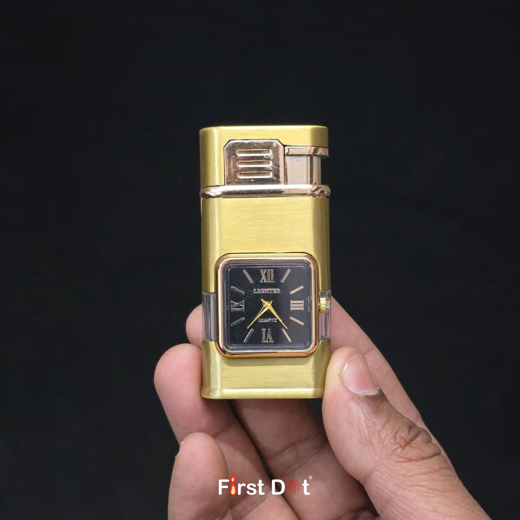 Premium ChronoLite Dual Flame Watch Cigarette Lighter