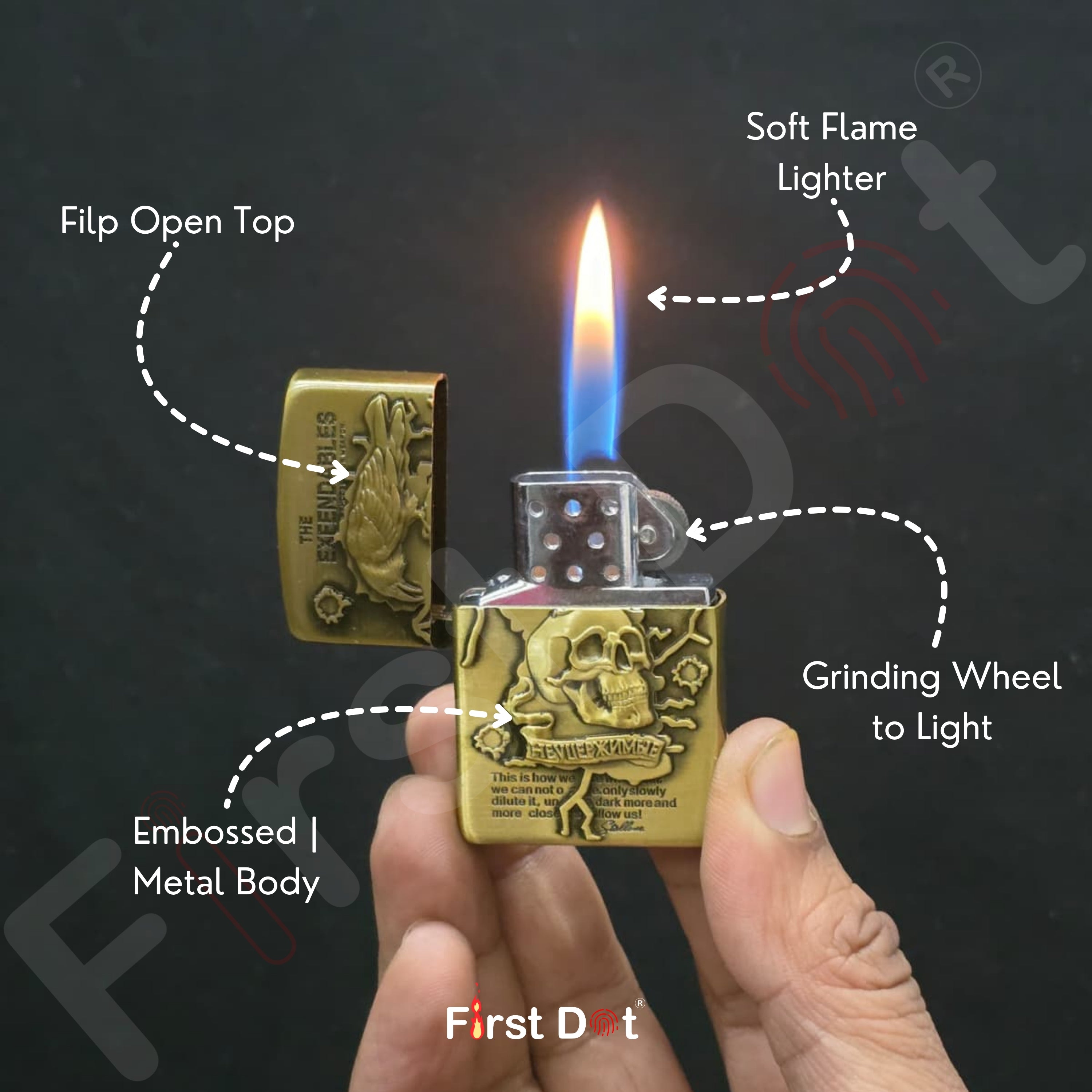 Cigarette Lighter Combo Set of 2 – Metal Body | First Dot