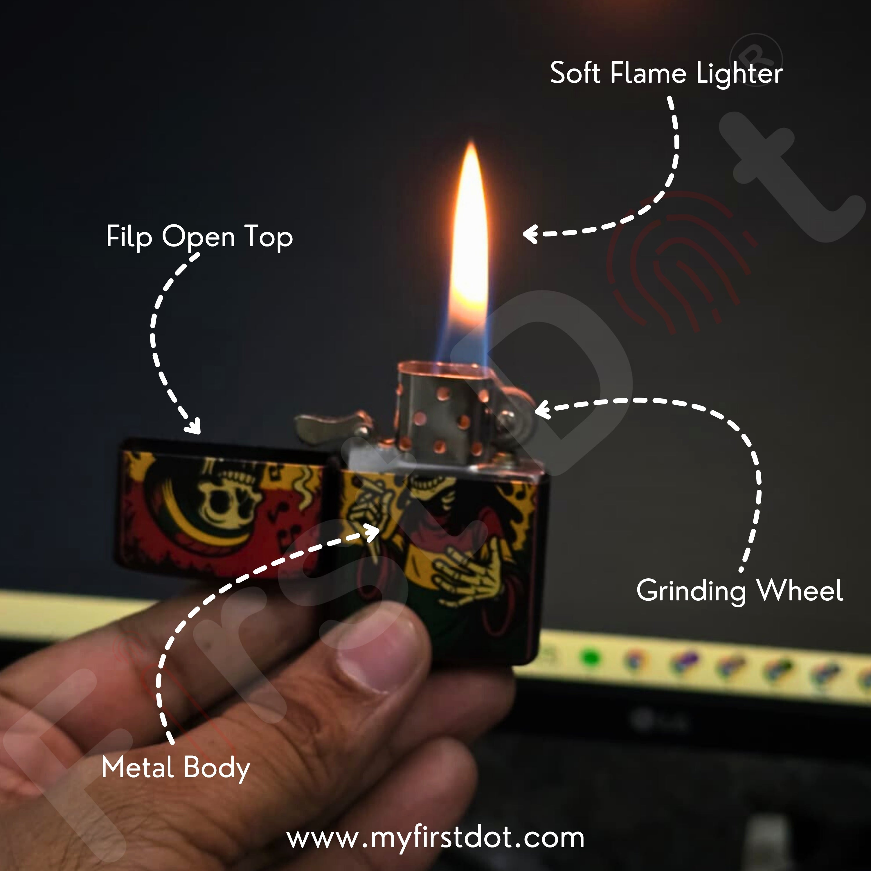 Classic Music Man Lighter Windproof Cigarette Lighter