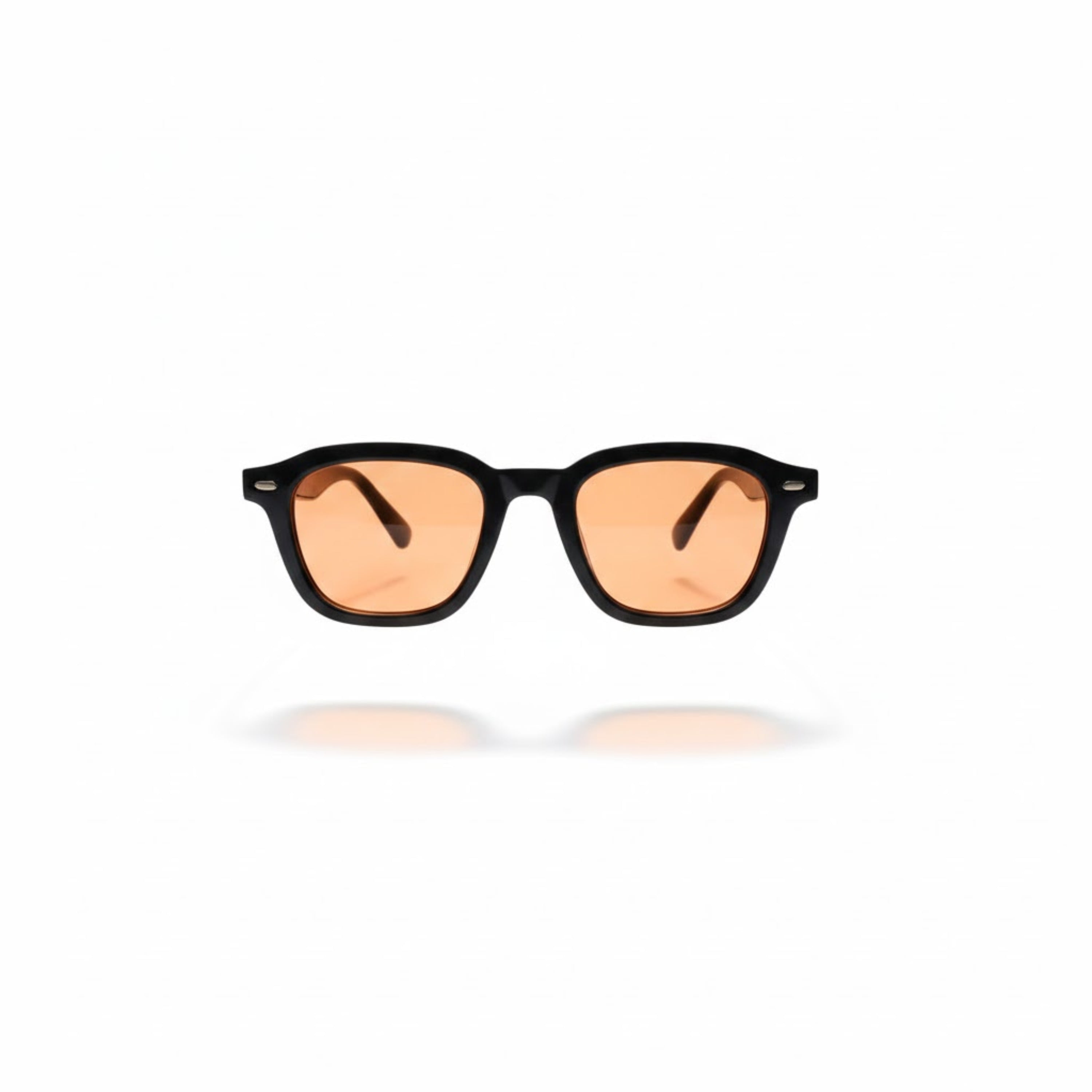 Classic Square Sunglasses with Amber Lenses