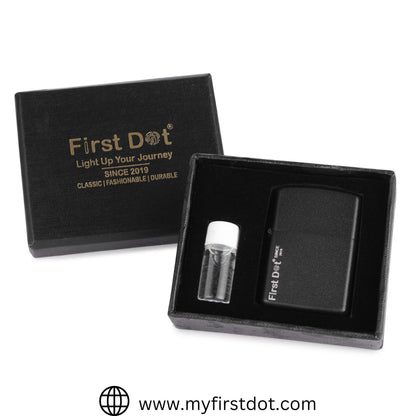 Classic Black lighter Windproof Cigarette Lighter for Men | Pocket Classic Lighter for Smoking | First Dot