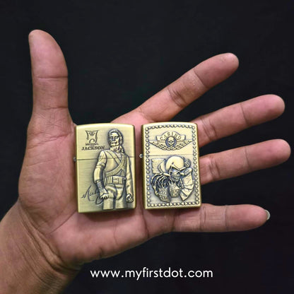 Combo of 2 Embossed Metal Cigarette Lighters + Free 50ml Fuel