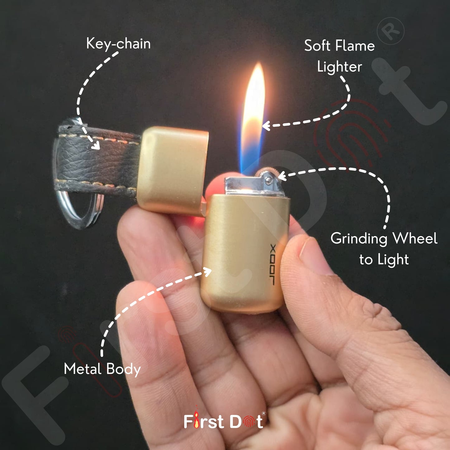 Mini Windproof Keychain Gas Lighter (Pack of 2)