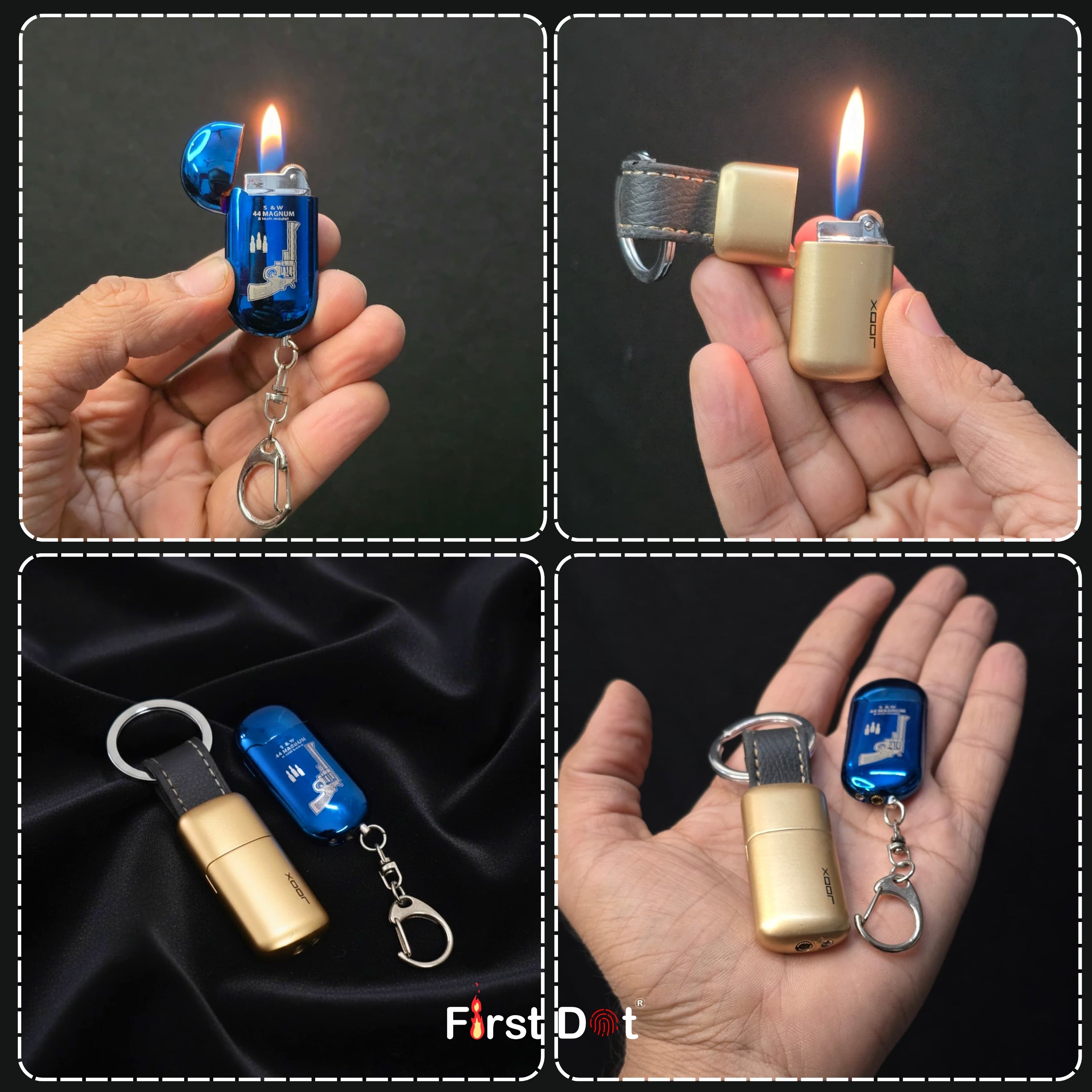Mini Windproof Keychain Gas Lighter (Pack of 2)