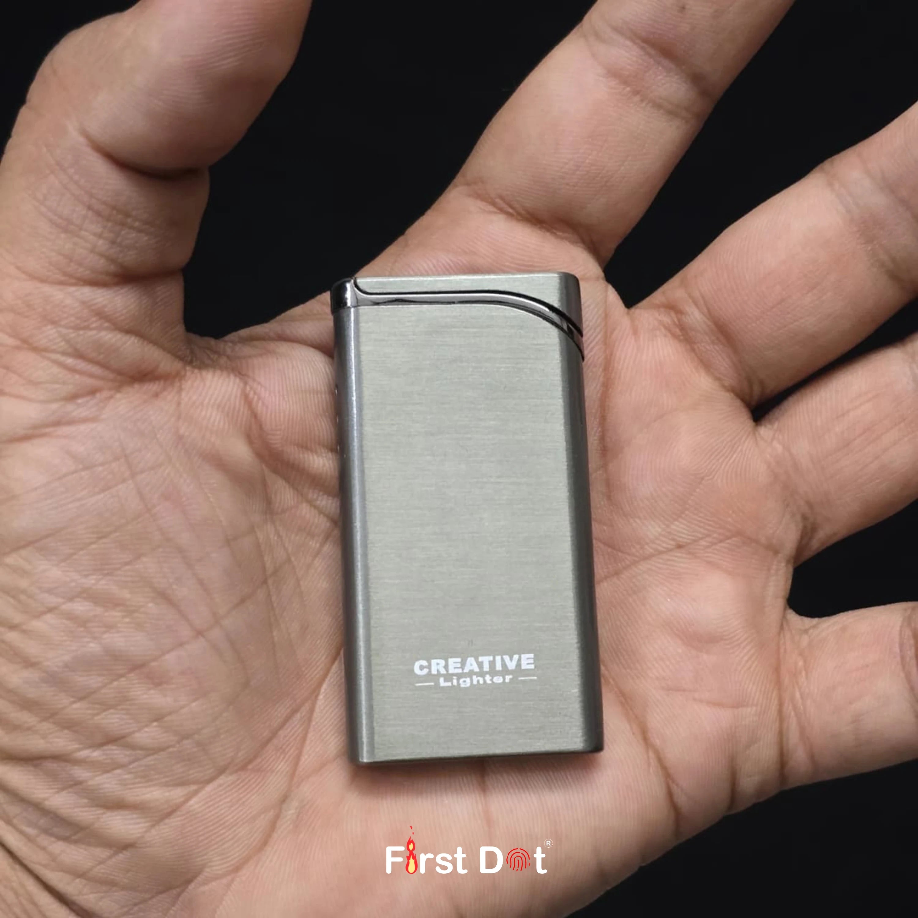 Creative Slim Red Jet Flame Refillable Cigarette Lighter