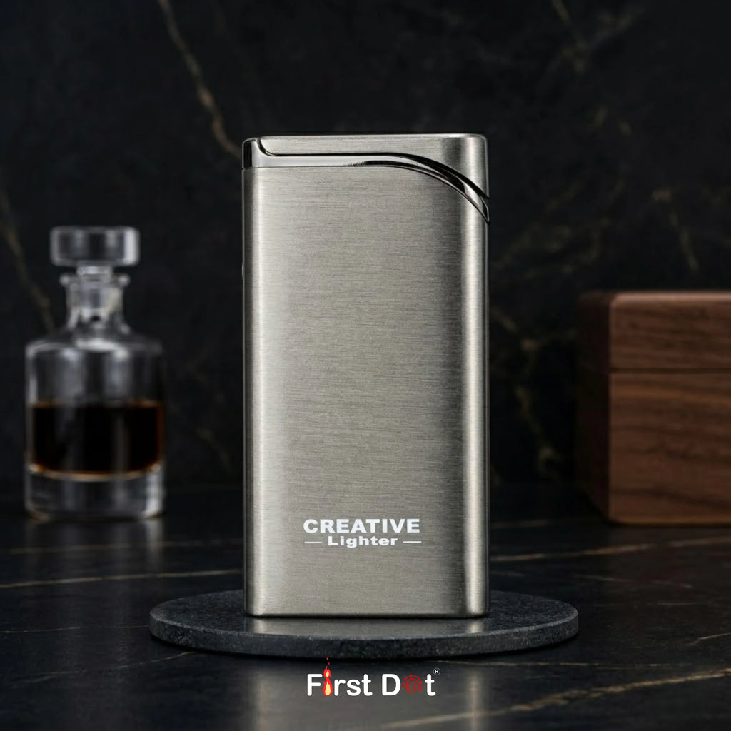 Creative Slim Red Jet Flame Refillable Cigarette Lighter
