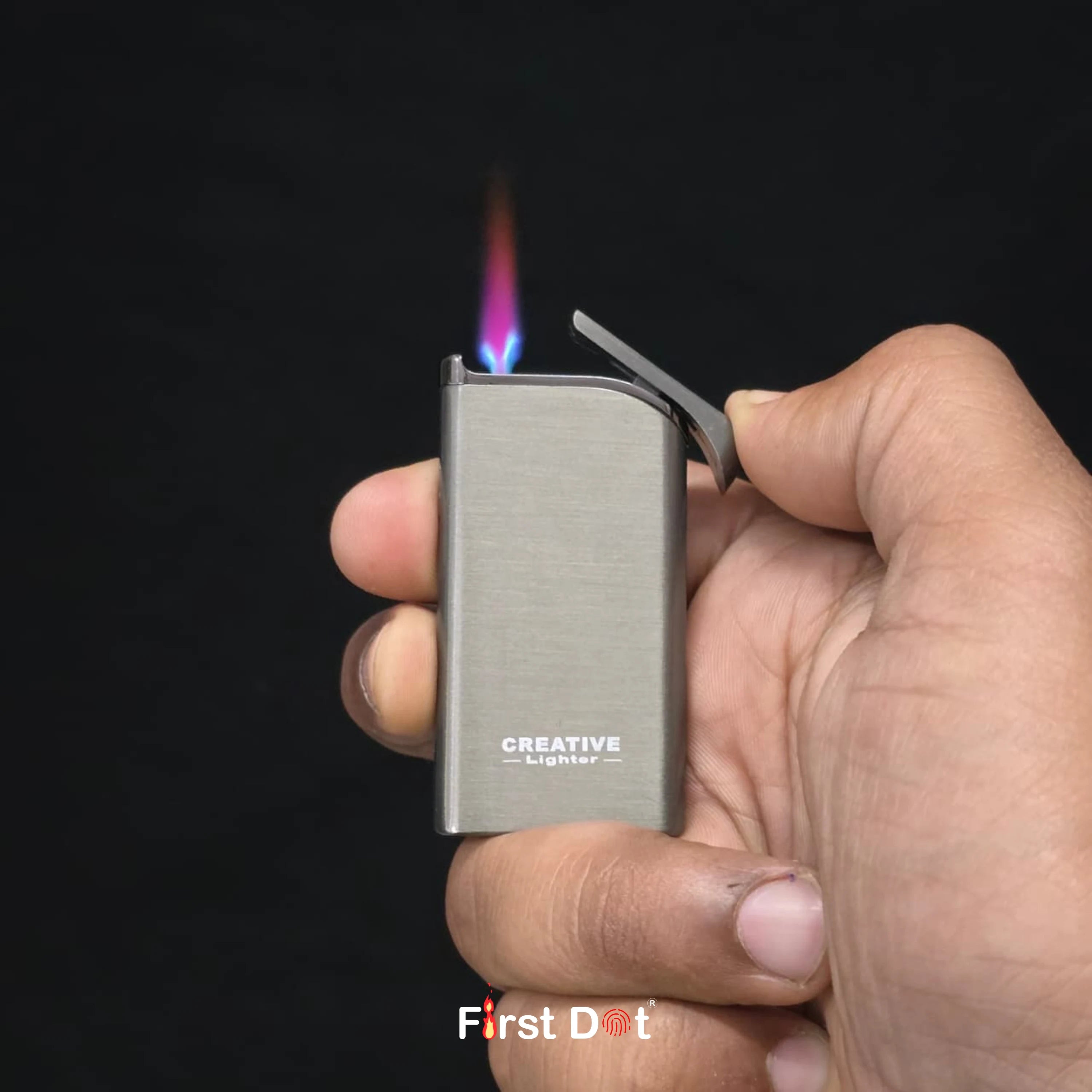 Creative Slim Red Jet Flame Refillable Cigarette Lighter