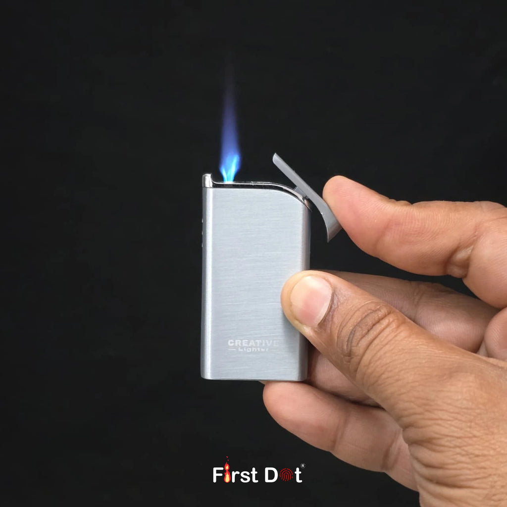 Creative Slim Red Jet Flame Refillable Cigarette Lighter
