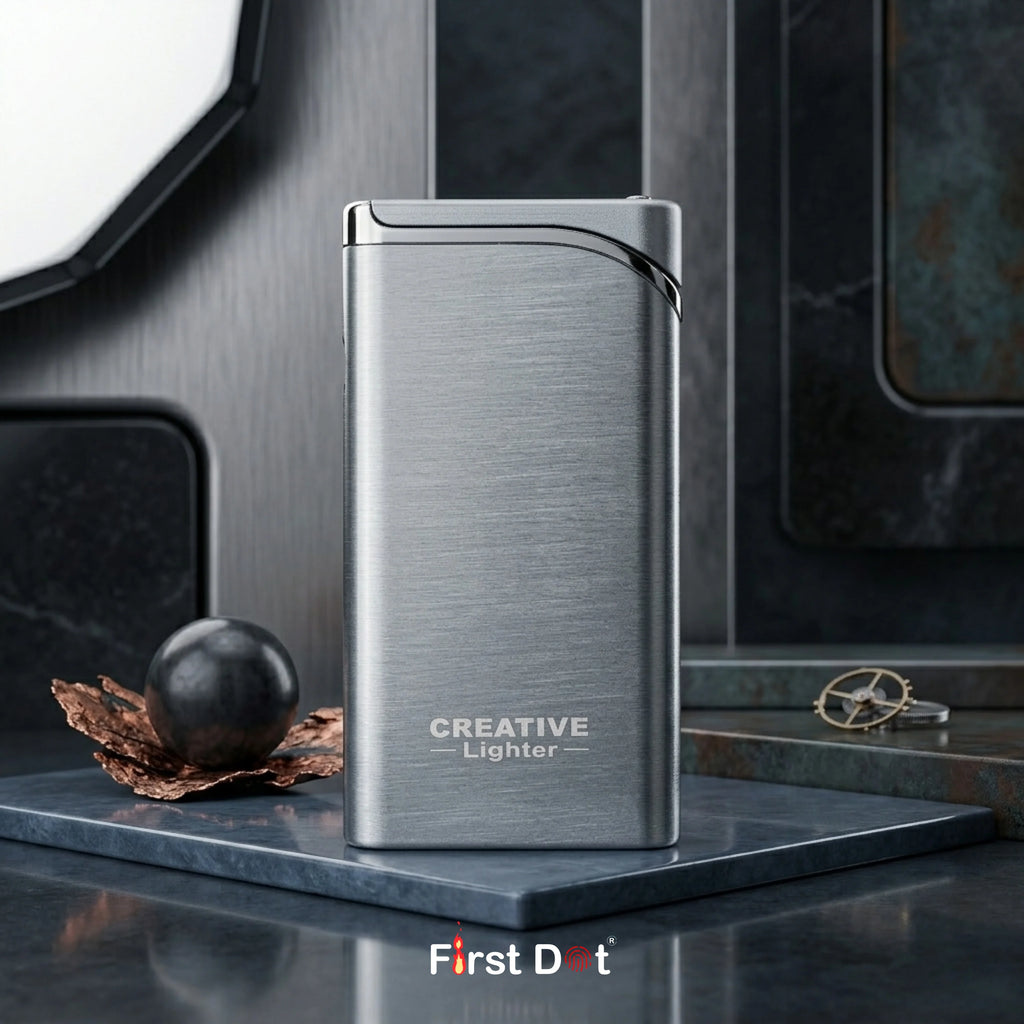 Creative Slim Red Jet Flame Refillable Cigarette Lighter