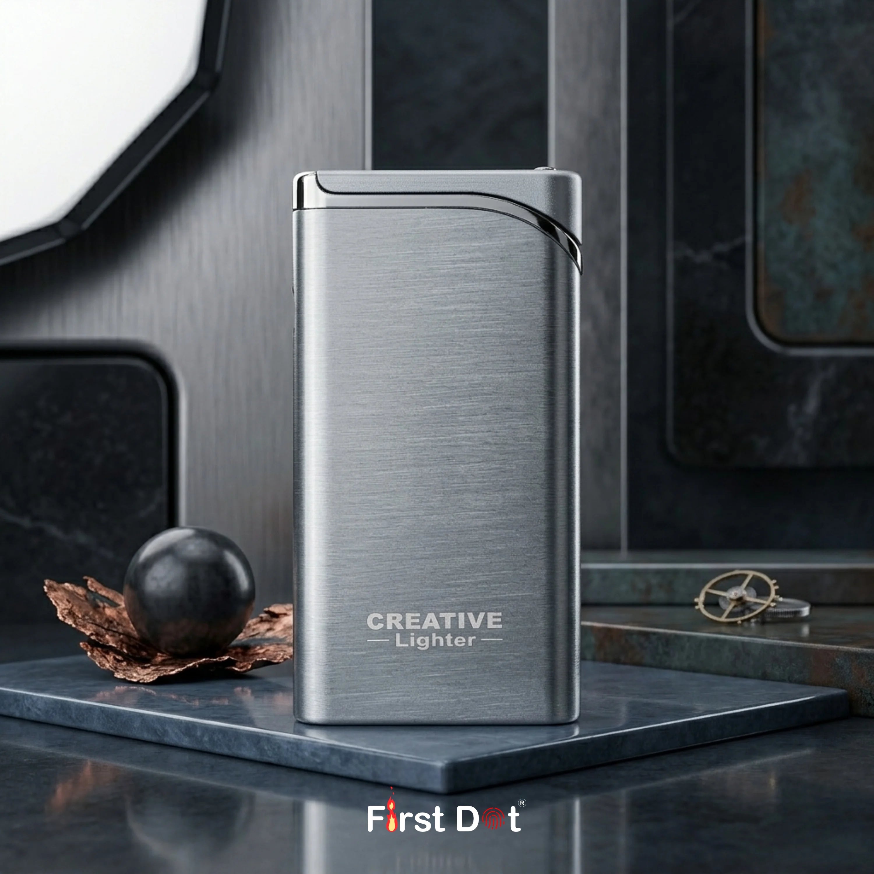 Creative Slim Red Jet Flame Refillable Cigarette Lighter