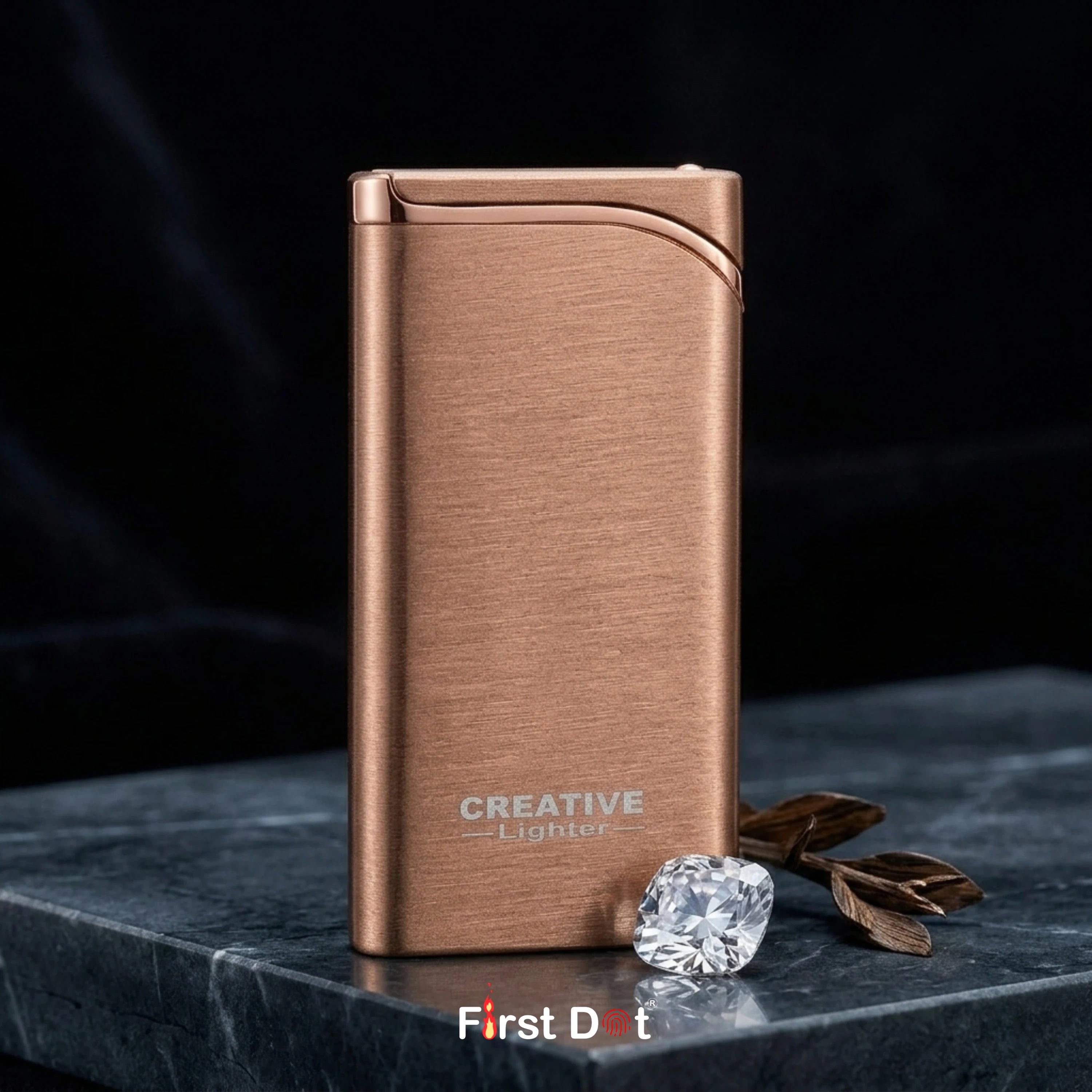 Creative Slim Red Jet Flame Refillable Cigarette Lighter