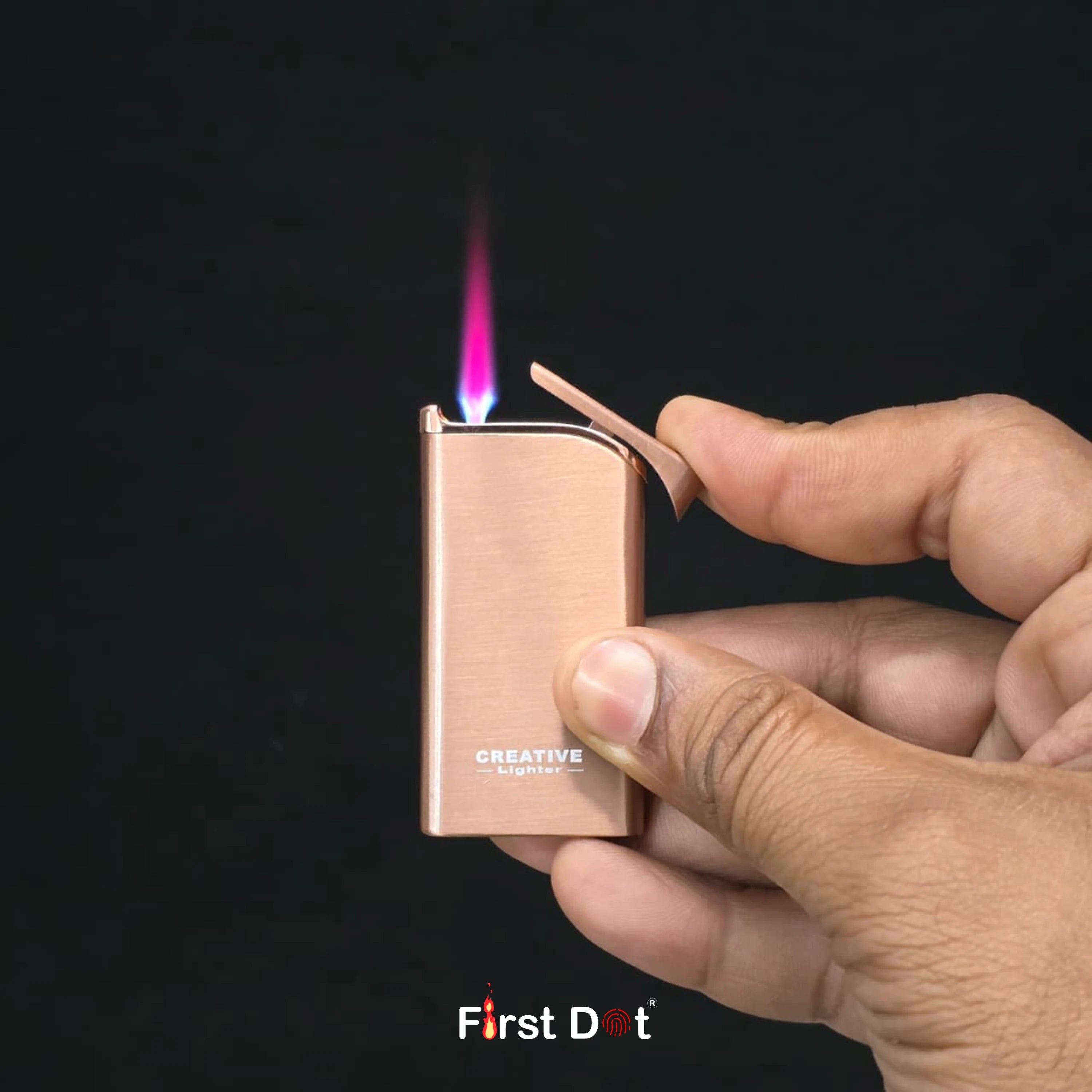 Creative Slim Red Jet Flame Refillable Cigarette Lighter