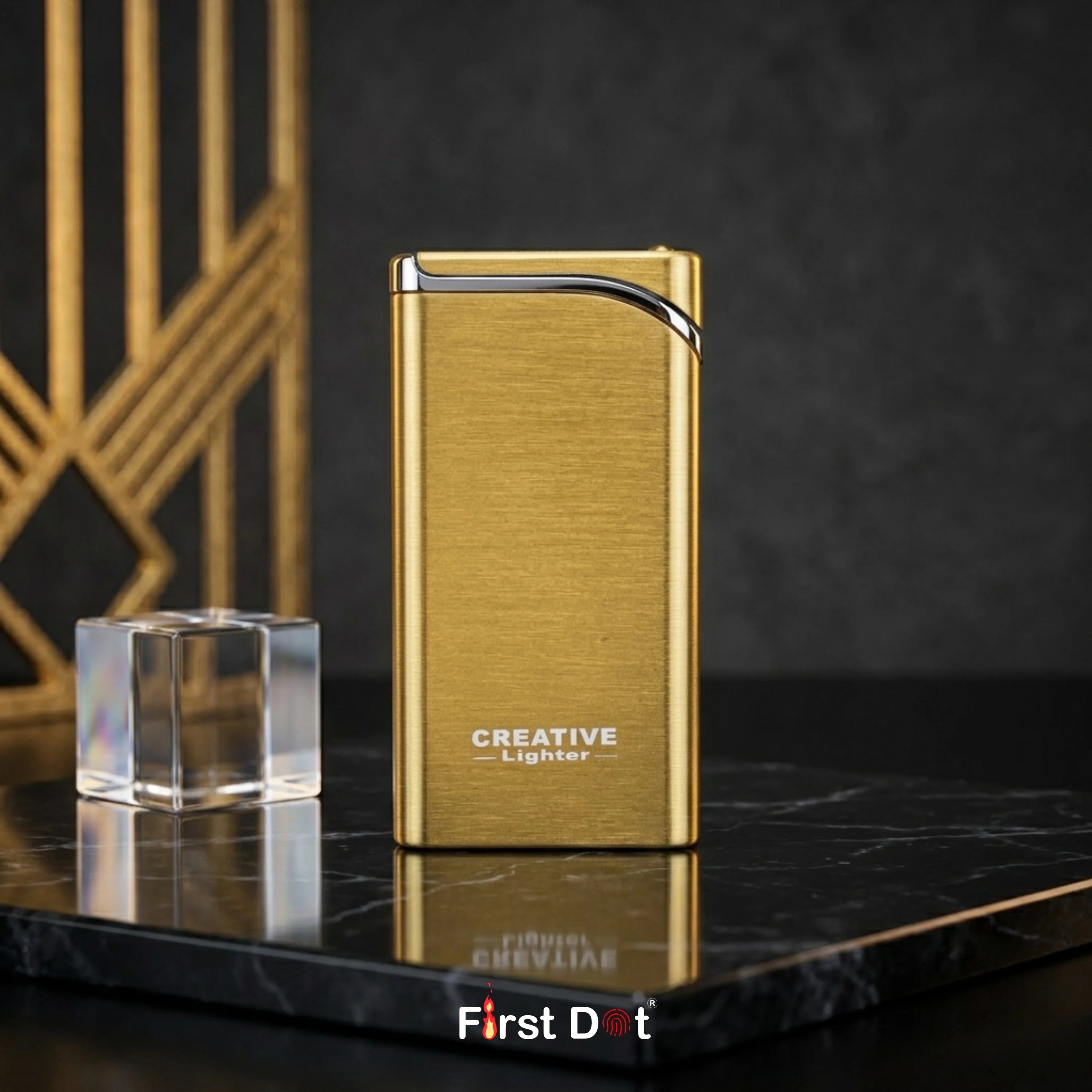 Creative Slim Red Jet Flame Refillable Cigarette Lighter