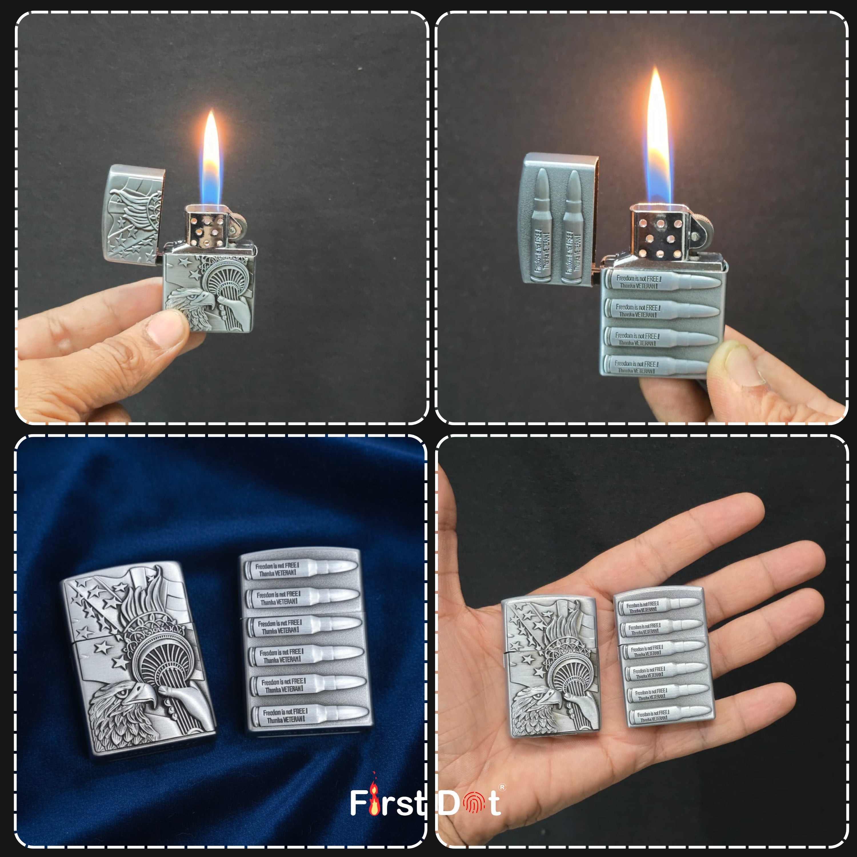 (Pack of 2) Classic Gas Lighter for Daily Use