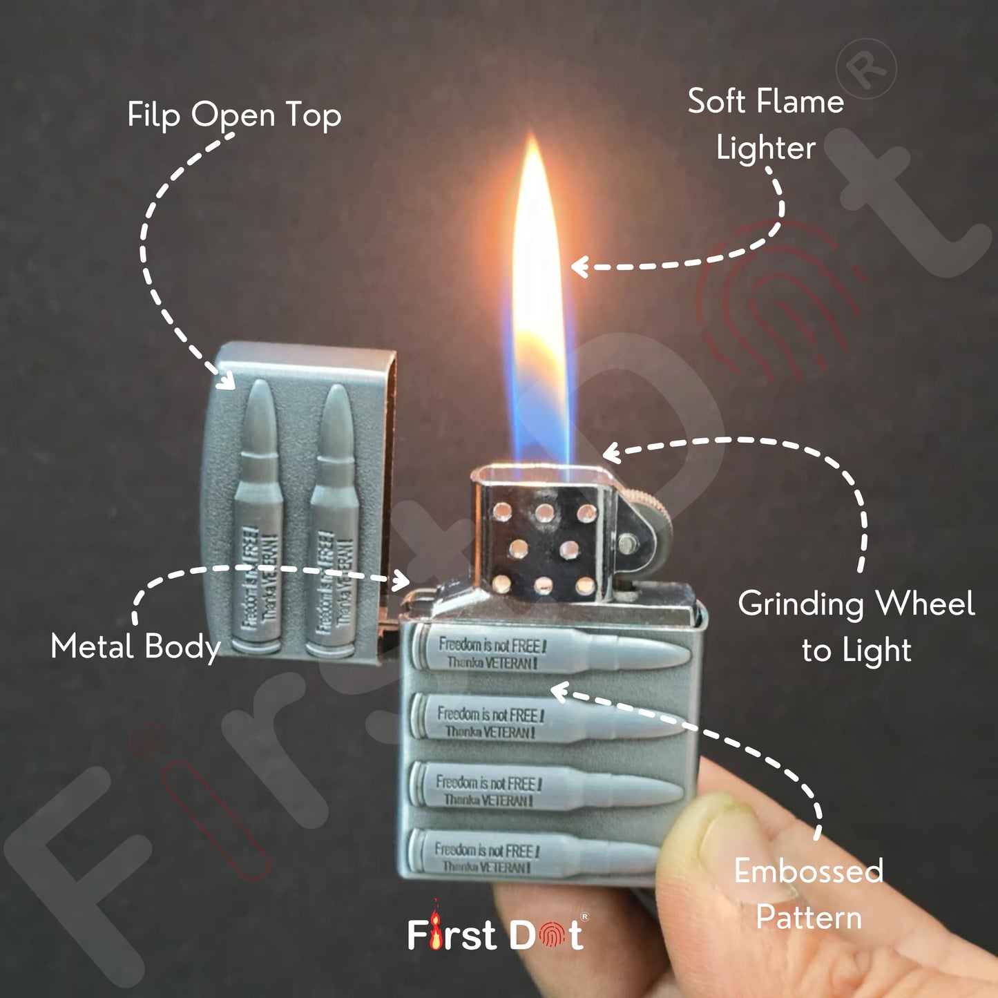(Pack of 2) Classic Gas Lighter for Daily Use