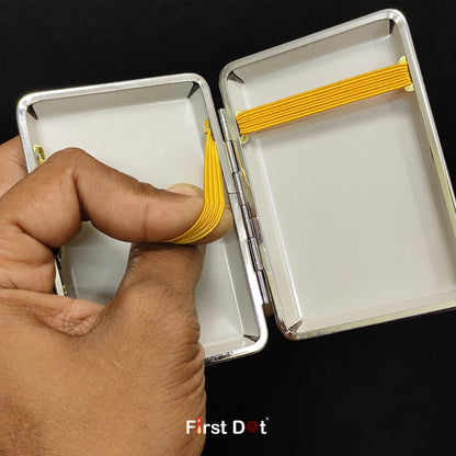 Double-Open Metal Cigarette Case | Slim Holder for 10 Cigarettes