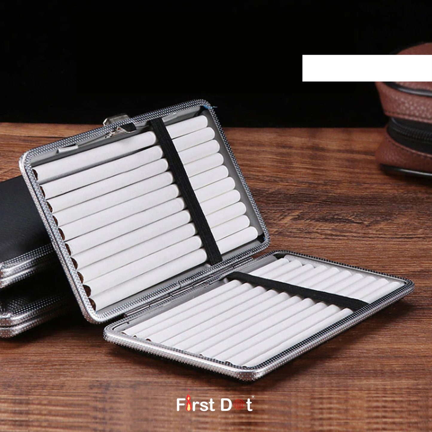 Double-Open Metal Cigarette Case | Slim Holder for 10 Cigarettes