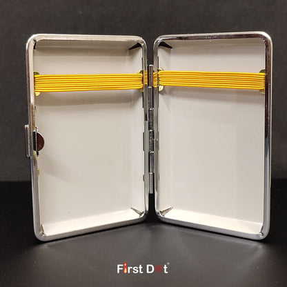 Double-Open Metal Cigarette Case | Slim Holder for 10 Cigarettes