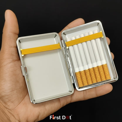 Double-Open Metal Cigarette Case | Slim Holder for 10 Cigarettes