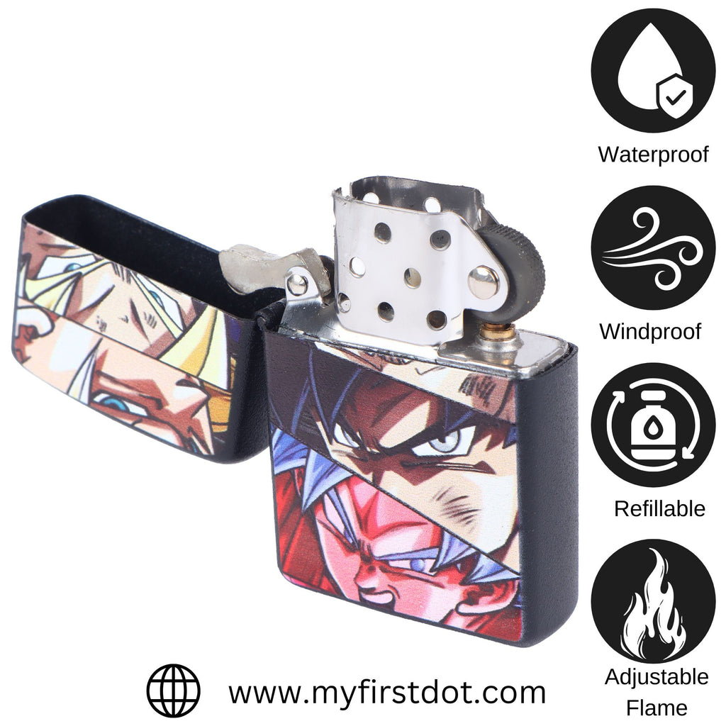 First Dot Anime Eyes Windproof Cigarette Lighter