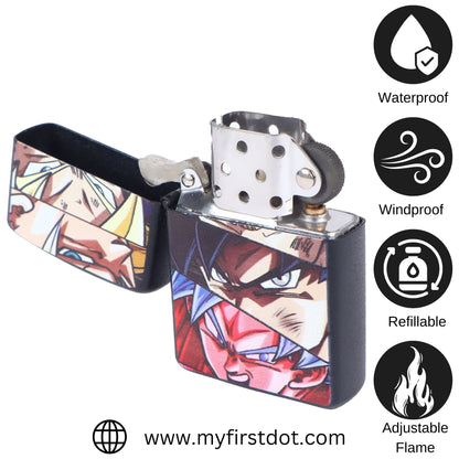 Dragon Ball Z Eyes Windproof Cigarette Lighter for Men | Pocket Classic Lighter for Smoking | | First Dot