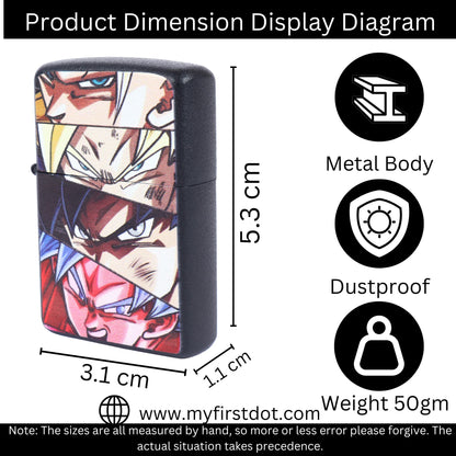 Dragon Ball Z Eyes Windproof Cigarette Lighter for Men | Pocket Classic Lighter for Smoking | | First Dot