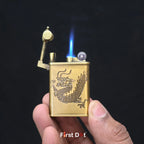 Dragon Engraved Jet Flame Cigarette Lighter