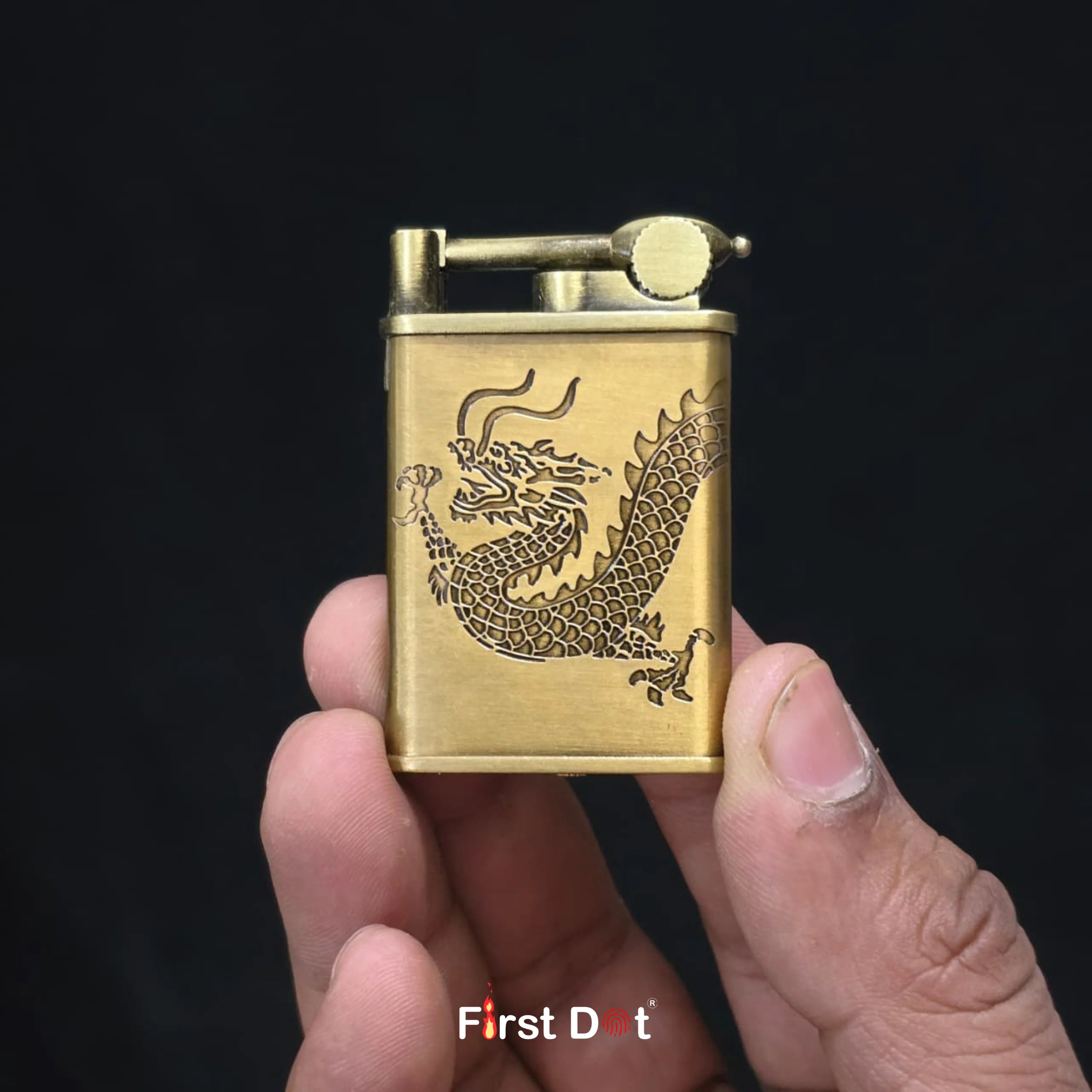 Dragon Engraved Jet Flame Cigarette Lighter