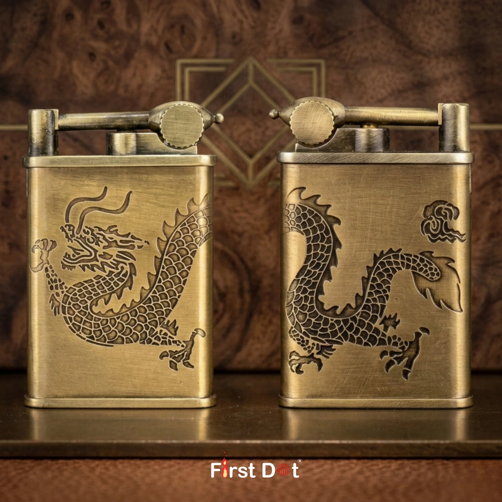 Dragon Engraved Jet Flame Cigarette Lighter