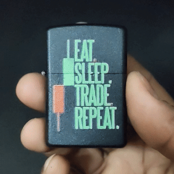 Eat Sleep Trade Repeat Candle Premium Refillable Cigarette Lighter