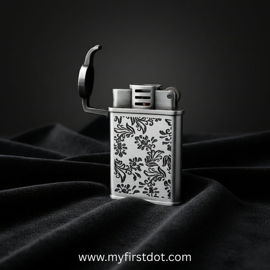 Embossed Floral Slim Jet Fire Lighter – Windproof & Stylish