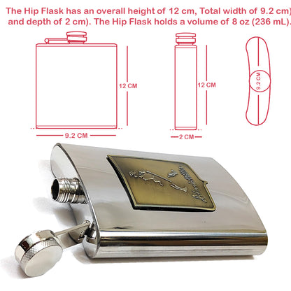 Johnny Walker Premium Pocket Stainless Steel Hip Flask – Gift for Men | First Dot