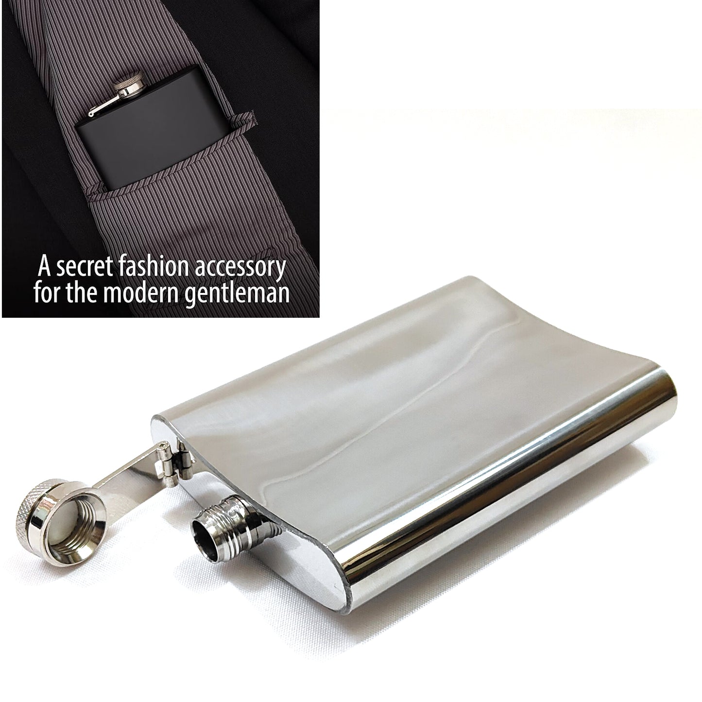 Johnny Walker Premium Pocket Stainless Steel Hip Flask – Gift for Men | First Dot