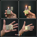 Combo of 2 Embossed Metal Cigarette Lighters + Free 50ml Fuel