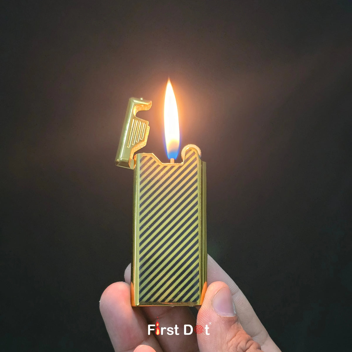 Spring Topper Lighter Filigree Sliding Flip Top Lighter | First Dot