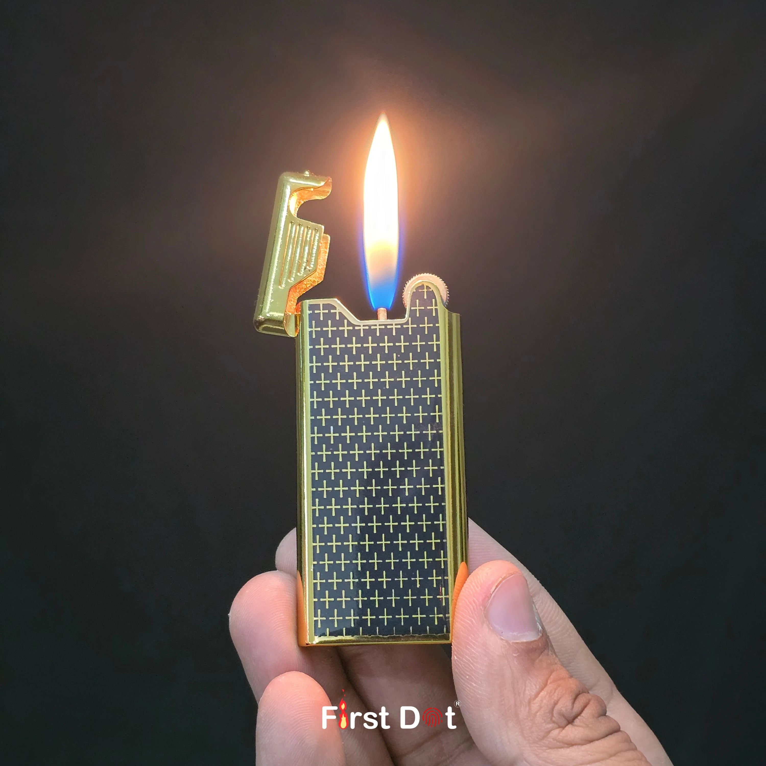 Filigree Sliding Flip Top Lighter