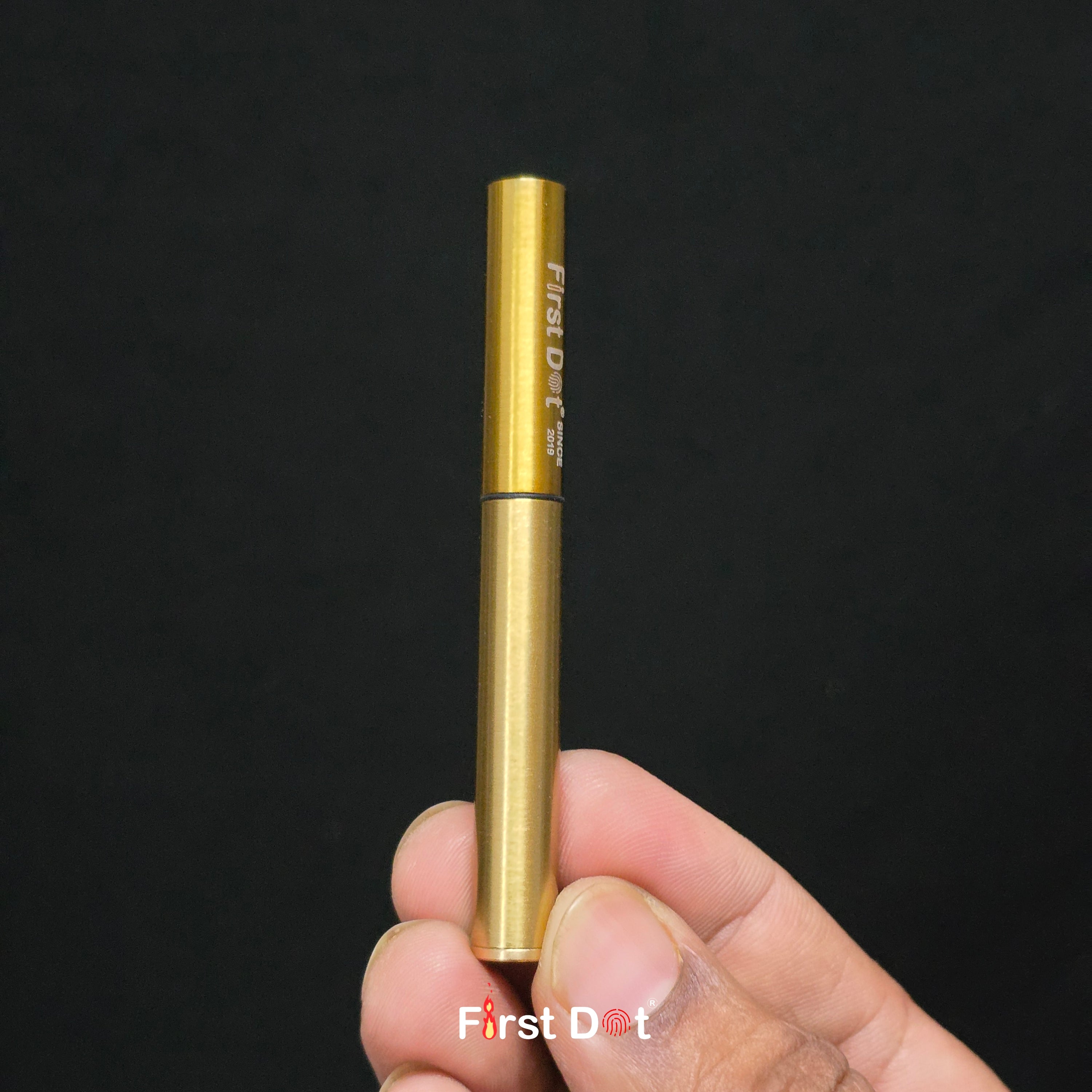 First Dot 360° Nunchaku Brass Trench Fuel Lighter