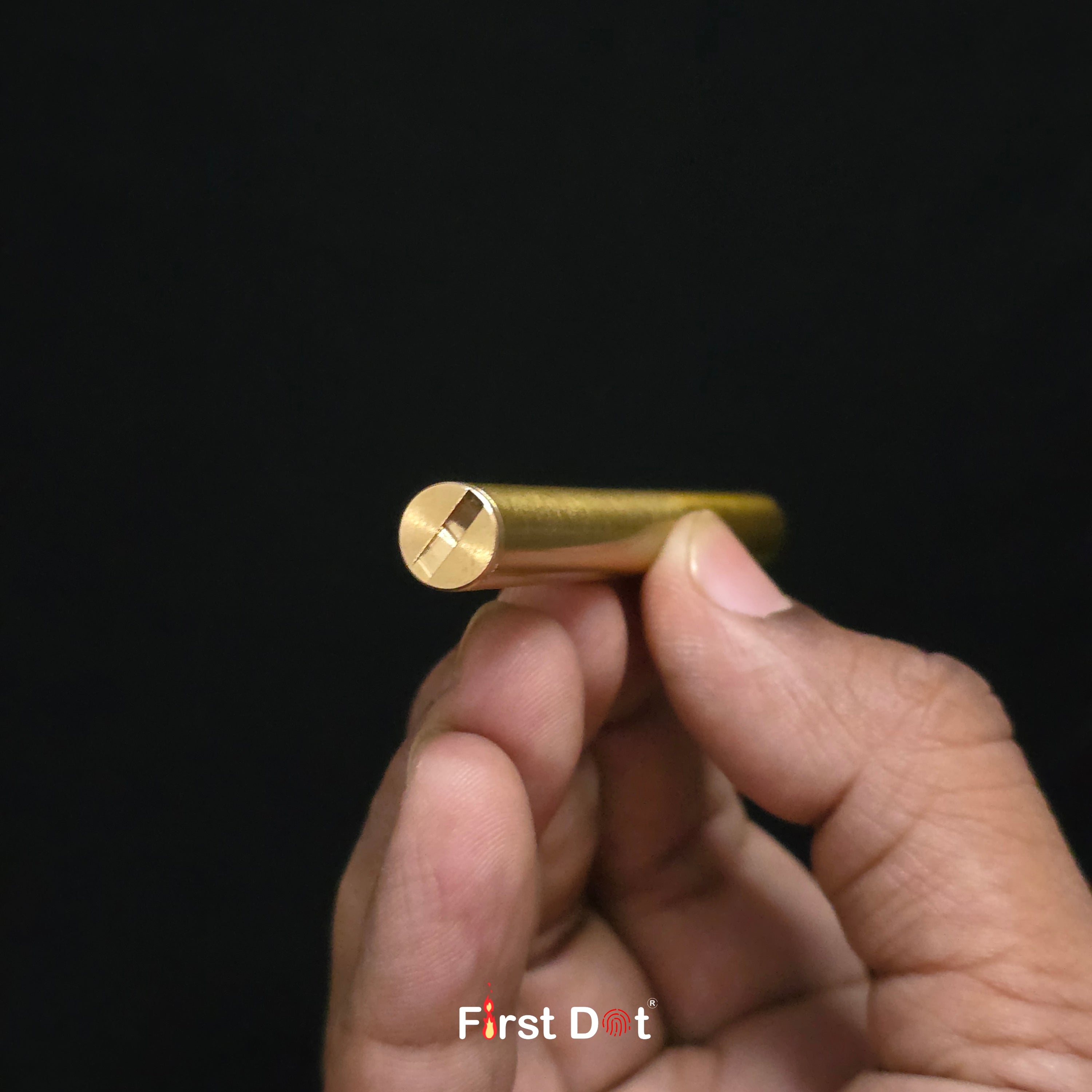 First Dot 360° Nunchaku Brass Trench Fuel Lighter